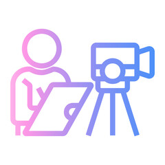 mapping Line Gradient Icon