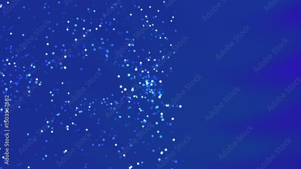 Poster abstract sparkling blue background with bokeh lights creating a festive mood