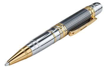 Naklejka premium HighEnd Luxury Silver and Gold Pen Elegant Writing Instrument Business Accessory