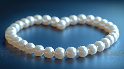 Pearl Necklace with Heart Shape, and Luxury.