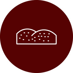 Sand  Vector Brown Circle Icon Design