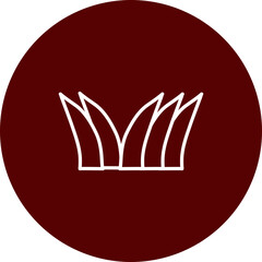 Grass  Vector Brown Circle Icon Design