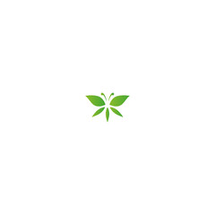 Cannabis butterfly logo icon flat vector design