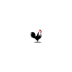 Rooster logo icon flat vector design