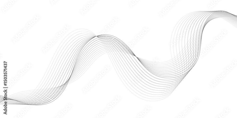 Poster abstract wavy lines pattern on white background creating a flowing and dynamic visual effect design 