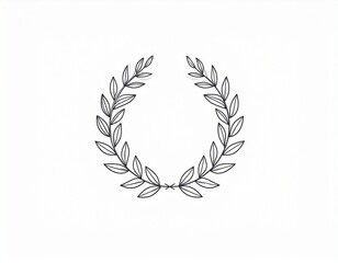 Obraz premium シンプル月桂樹のロゴ風デザイン