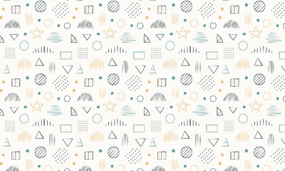 Abstract Thin Line Geometric Shapes - Nordic Style Background