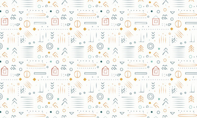 PrintSubtle Geometric Seamless Pattern - Scandinavian Feel