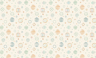 Minimalist Scandinavian Geometric Pattern with Thin Lines