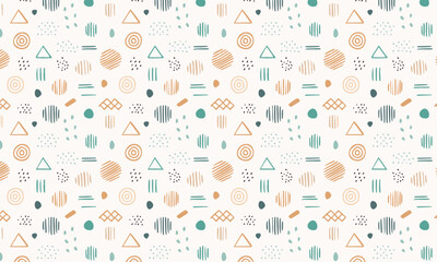 Abstract Thin Line Geometric Shapes - Nordic Style Background