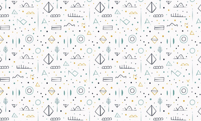 Airy Minimalist Abstract Shapes - Scandinavian Thin Line Design