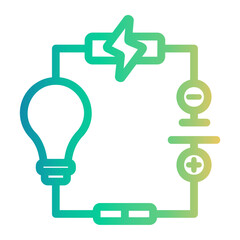 physics Line Gradient Icon