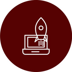 Startup Vector Brown Circle Icon Design