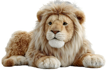Large Fluffy Lion Plush Toy Soft Stuffed Animal Realistic Wild Cat Safari Theme Bedroom Dec