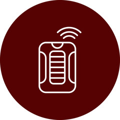 Smart Air Purifier  Vector Brown Circle Icon Design