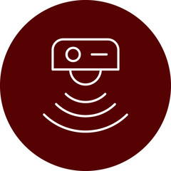 Motion Sensor  Vector Brown Circle Icon Design