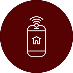 Smart Home Hub  Vector Brown Circle Icon Design