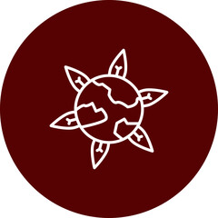 Earth Day Banner  Vector Brown Circle Icon Design