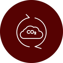 Carbon Footprint  Vector Brown Circle Icon Design