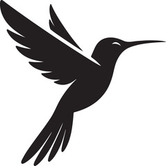 Hummingbird Vector Silhouette Icon