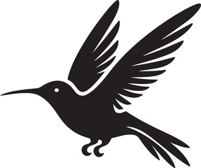 Hummingbird Vector Silhouette Icon