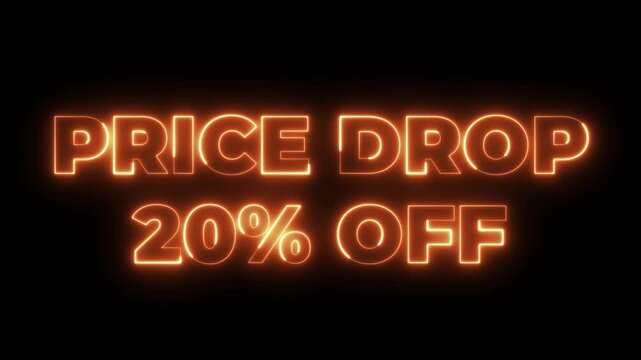 20% OFF! Price Drop Neon Sign: Limited Time Offer