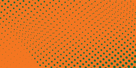 Dots halftone orange color pattern gradient texture with technology digital background. Dots pop art comics with summer background simple art