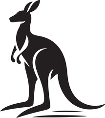 Kangaroo Vector Silhouette Icon
