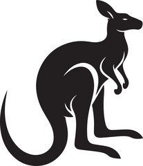 Kangaroo Vector Silhouette Icon