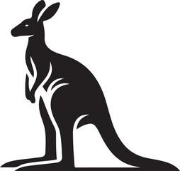 Kangaroo Vector Silhouette Icon