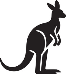 Kangaroo Vector Silhouette Icon