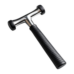 Professional Chrome Hammer with Rubber Grip Isolated Tool Image