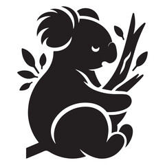 Koala Vector Silhouette Icon