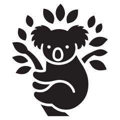 Koala Vector Silhouette Icon