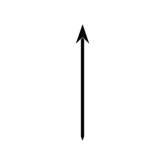 Upward Black Arrow 3D Vector – Modern Symbol of Progress, Ambition, and Business Success on Minimalist White Background