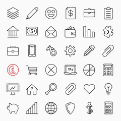 Thin Line Icon Pack – UI, SEO, Medical, Baby, Pets & Business Essentials