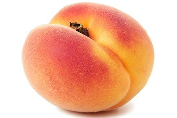 Velvety Peach: Rosy Blush and Golden Hues on White.