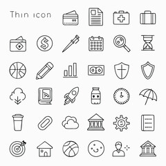 50 Thin Line Icons – Business, Medical, SEO, Travel & Digital Lifestyle Collection