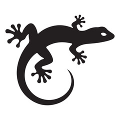 Lizard Vector Silhouette Icon