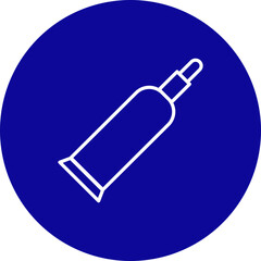 Liquid Glue Vector Line Blue Circle Icon Design