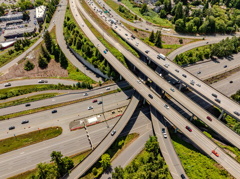 Seattle&rsquo;s Interstate 405 and 90 Crossroads Captured