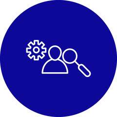 Workers Rights Vector Line Blue Circle Icon Design