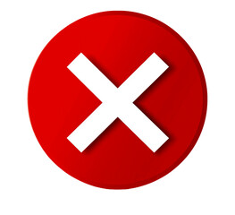 Obraz premium Transparent red cross button