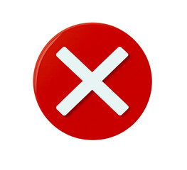 Obraz premium Transparent red cross button