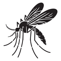 Mosquito Vector Silhouette Icon