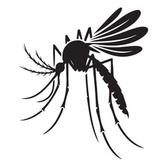 Mosquito Vector Silhouette Icon
