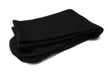Pair of black socks isolated on white