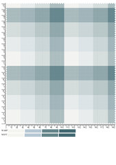 Technical Textile Design Plaid Weave with Color Palette and Measurement Markings