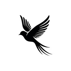 silhouette of a bird in flight