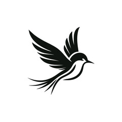 silhouette of a bird in flight